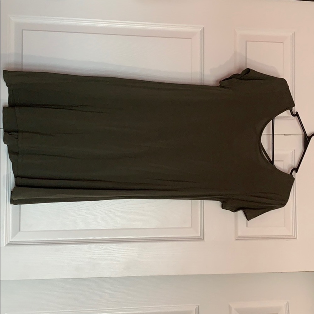 Dark green t-shirt dress